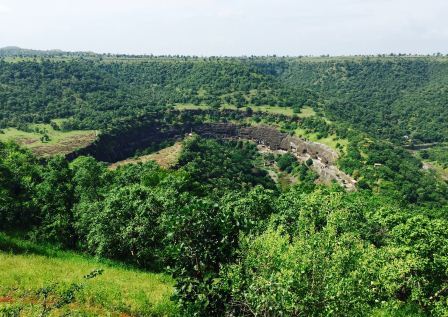 Ajanta Caves _ Outside View