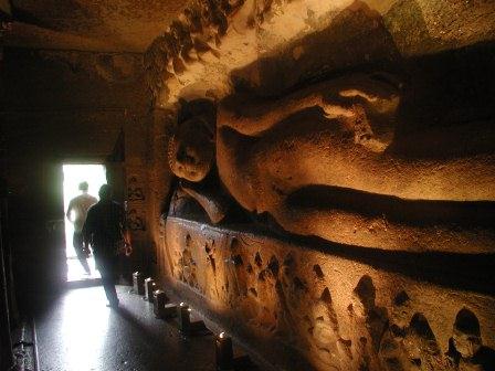 Buddha in resting position - Ajanta Caves- No.26